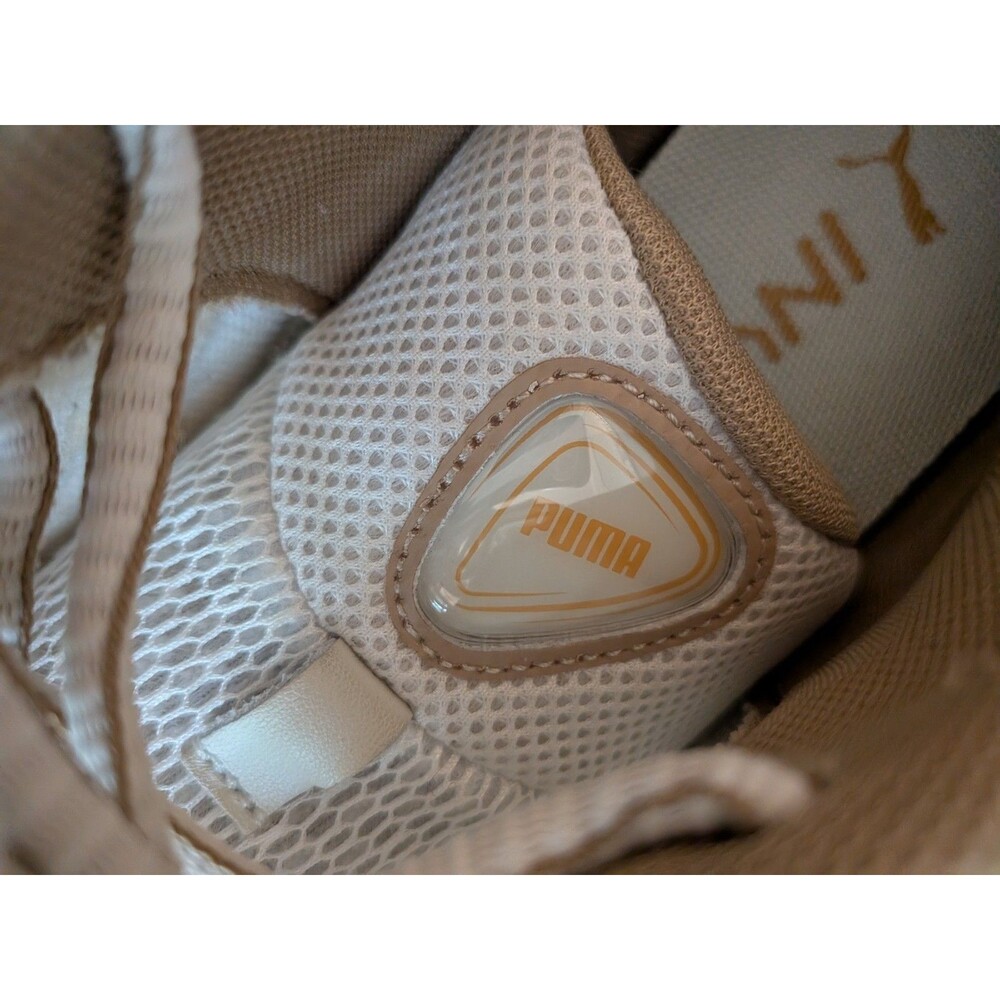 PUMA Inverse Shimmer Sneakers Womans Size 8 US White Green Gold Metallic Runners - Picture 9 of 12